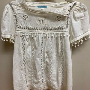 Adorable top- crocheted buttons…